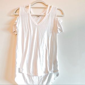White Express Off The Shoulder T-Shirt